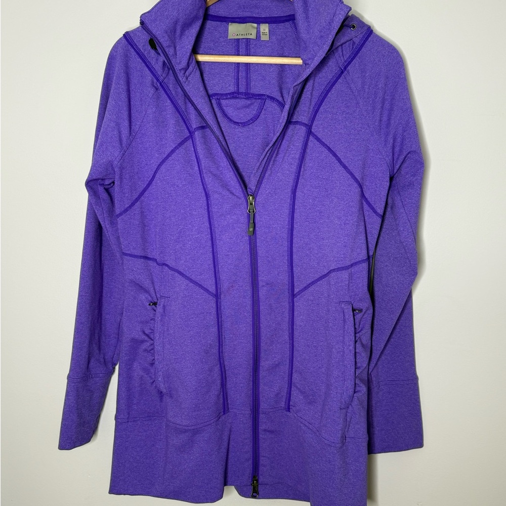 Athleta Purple Women's Size M Rishi Jacket Hoodie Ruche